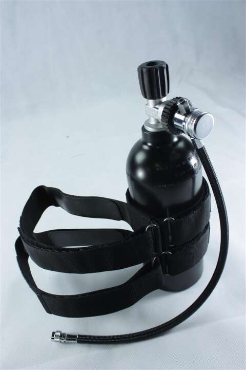 Argon Komplettsystem, Argon Set, 1,5L 55 cm Schlauch, Befestigung für Monoflasche