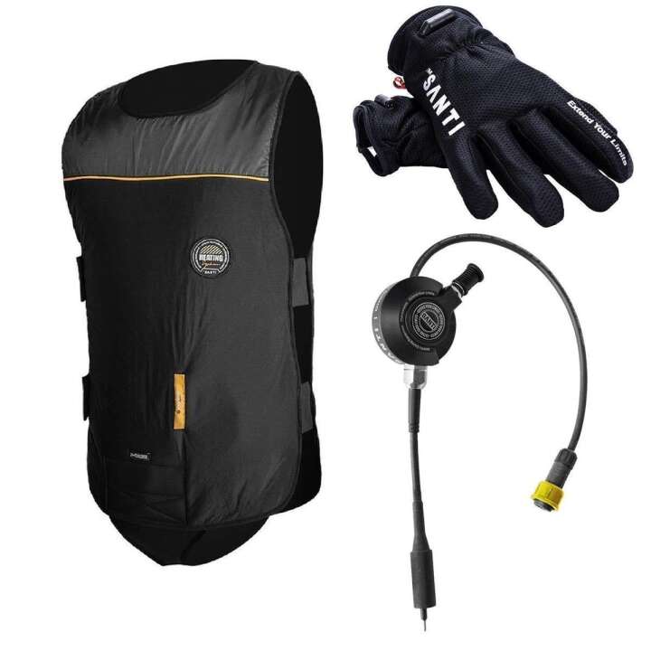 Santi Premium+ Set Heizweste, Beheizte Handschuhe & ThermoValve 303