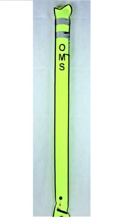OMS Signalboje 1,8m ,Hybrid befüllung mit Inflator oder Octopus, GELB