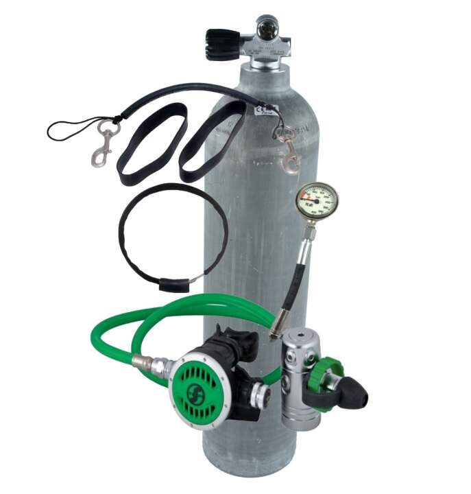 80 cft Stage Komplettset o2 clean, mit Scubatech Regler