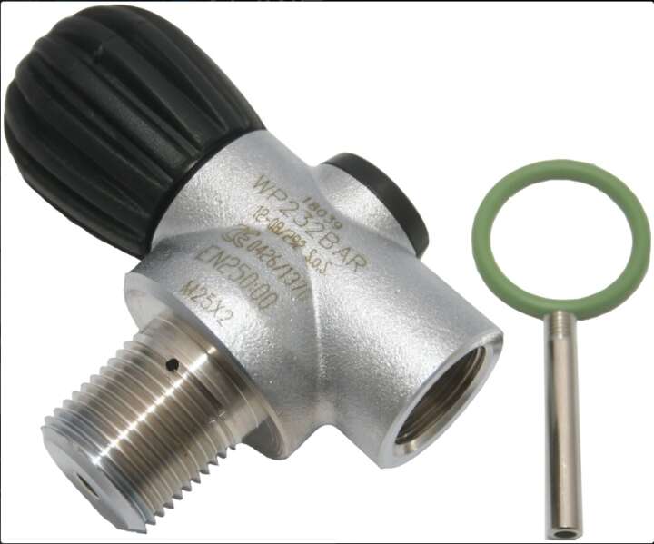 SOS Rebreather Valve matt chrome G5/8 232bar