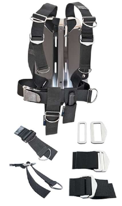 DIRZONE Edelstahl 3mm Backplate mit Quick Fix Harness