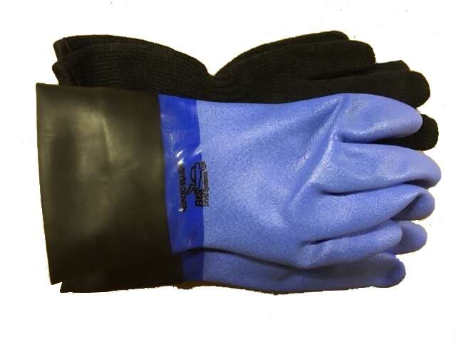 Nordic Blue Trockentauch Handschuhe mit gerader Manschette S