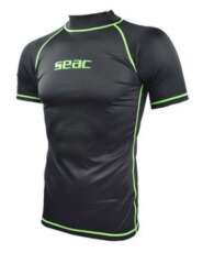 Seac Lycra Rash Guard T-SUN Kurzarm Man schwarz/grün S