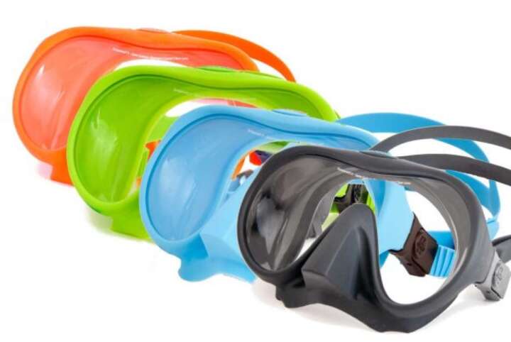 OMS rahmenlose Einglas Maske Tribe Mask Clear Lens NEW Miami Blue