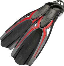 Cressi Geräteflossen Thor EBS mit Bungee schwarz/rot XS/S (36/38)