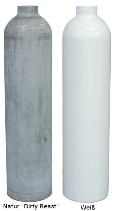 Stage Aluminium Tauchflasche, Nitrox Ventil Links M26x2, 7L Natur, Dirty Beast