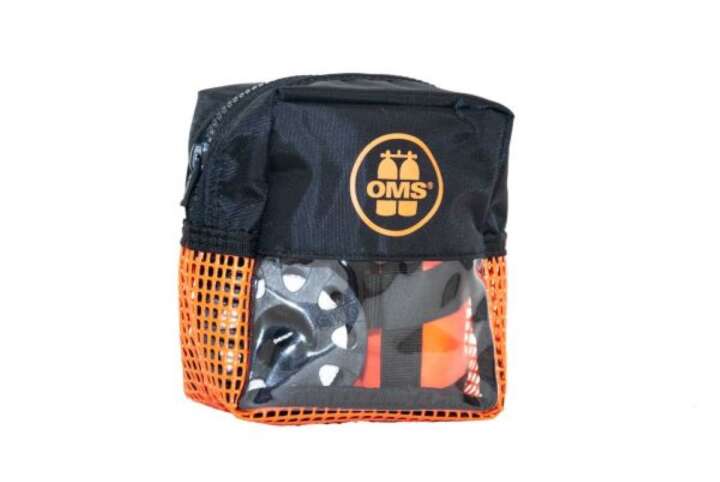 OMS Bojen Set Safety 6.0 Slim open 1,8m Hybrid SMB, 75 Spool, Bag Lava Orange