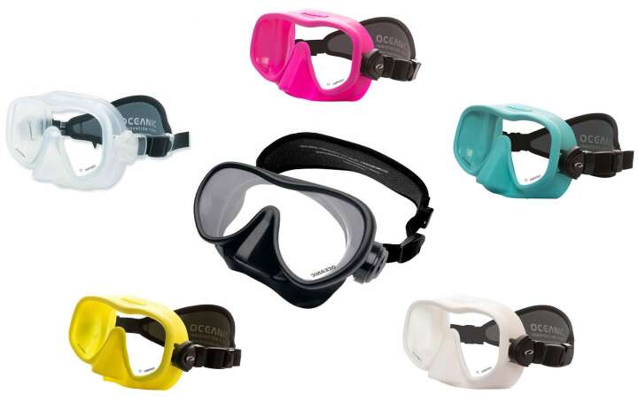 Oceanic Tauchermaske Mini Shadow mit Neoprenmaskenband