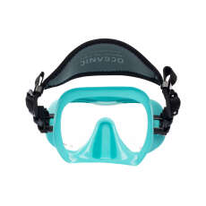 Oceanic Tauchermaske Mini Shadow mit Neoprenmaskenband aquamarine
