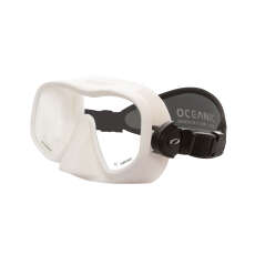 Oceanic Tauchermaske Mini Shadow mit Neoprenmaskenband weiß