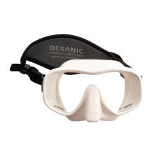 Oceanic Tauchermaske Mini Shadow mit Neoprenmaskenband weiß