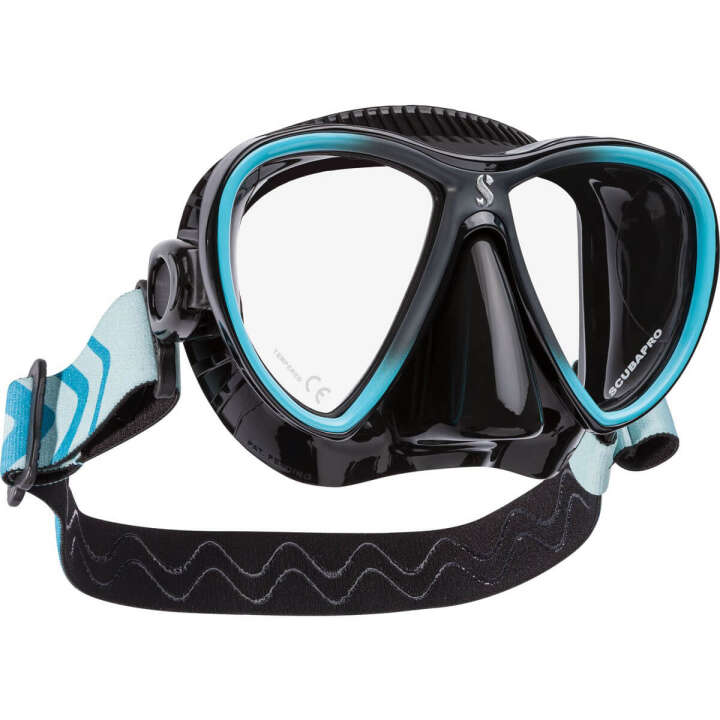 Scubapro Tauchermaske Synergy Twin Trufit mit Comfort Maskenband türkis - schwarz