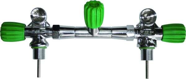 BtS Nitrox Brückenventil für Doppel 8,10 und 12 Liter (Flaschendurchmesser 171mm)