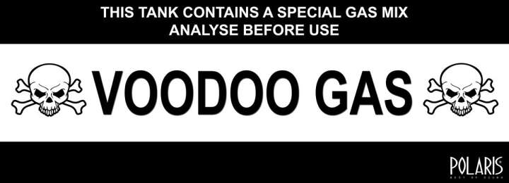 Voodoo Gas Aufkleber—29 x 10 cm