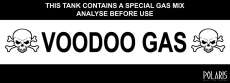 Voodoo Gas Aufkleber—29 x 10 cm