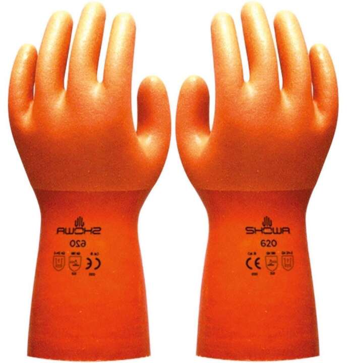 Showa Trockentauchhandschuhe, orange, M