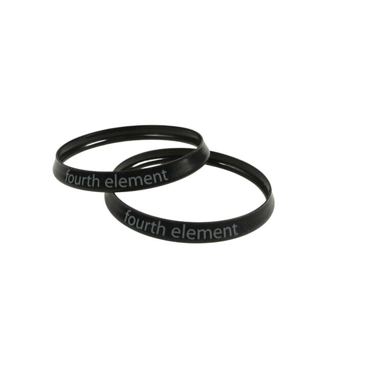 Fourth Element Ellipse Silikon Ring mit Beschriftung