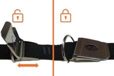 Tecline Edelstahl-Gurtschnalle mit integrierten D-Ring