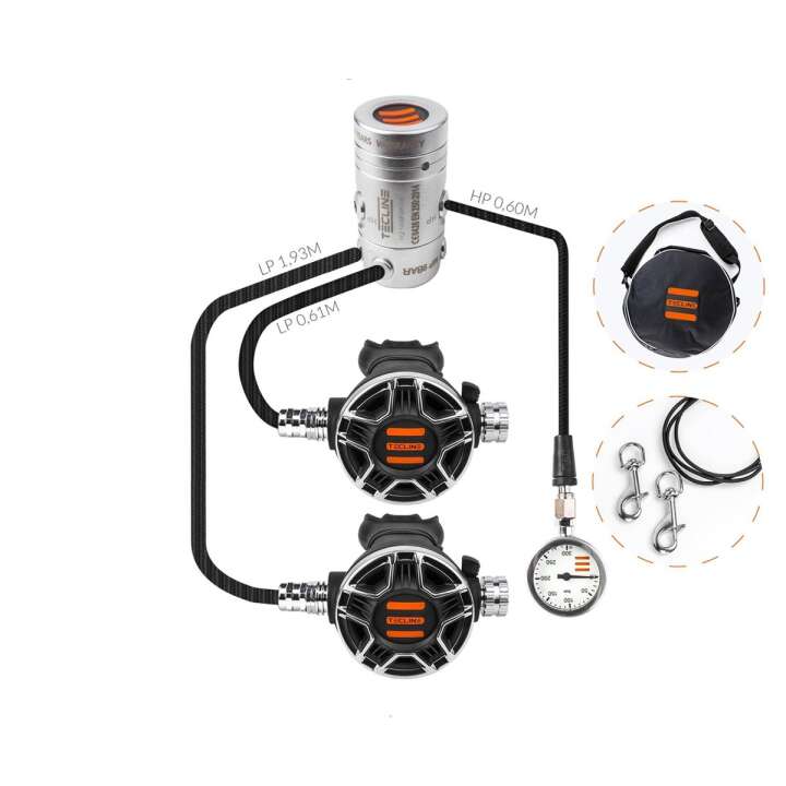 Tecline Atemregler Set R2 Tec2 SemiTec inkl. Finimeter