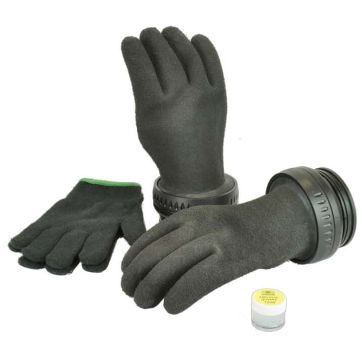 Rolock 90 Trockentauch Handschuhsystem mit Trockentauchhandschuhen, schwarz