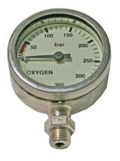 DIRZONE Finimeter SPG 52mm 270bar Oxygen Chrom