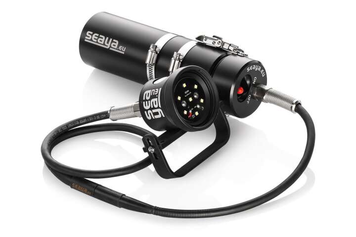 Seaya Tanklampe, Tauchlampe, Videolampe LED 70W mit Akkutank 24,15Ah und E/O Cord