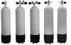 ECS Tauchflasche, Stahl, 232 Bar, 10L F - Brückenventil rechts