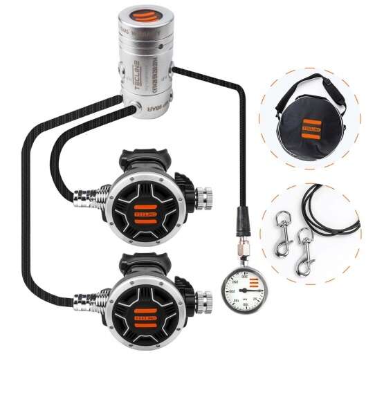Tecline Atemregler Set R2 TEC1 SemiTec-Set mit Finimeter