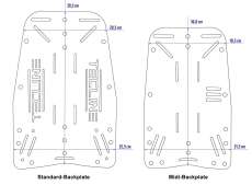 Tecline Midi-Backplate 3 mm Edelstahl
