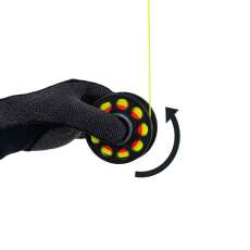 Tecline Spool 15 m mit Spinner und Edelstahl-Doppelender (100 mm)