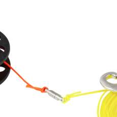 Tecline Spool 15 m mit Spinner und Edelstahl-Doppelender (100 mm)