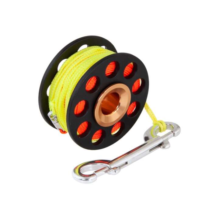 Tecline Spool 30 m mit Spinner und Edelstahl-Doppelender (100 mm)
