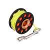 Tecline Spool 30 m mit Spinner und Edelstahl-Doppelender (100 mm)