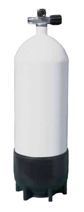 ECS Tauchflasche, Stahl, 230 Bar, 10L mit Brückenventil rechts