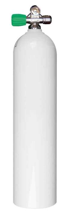 Stage Aluminium Tauchflasche, Nitrox Ventil Links M26x2, 7L Weiß