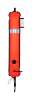xDEEP DSMB Notfallsignalboje geschlossen, orange, 90 cm lang