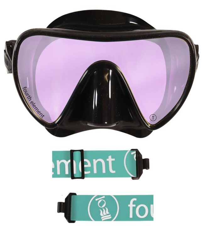 Fourth Element Tauchermaske Scout schwarz enhance/blau mit Maskenband aqua/weiß