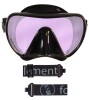 Fourth Element Tauchermaske Scout schwarz enhance/blau mit Maskenband schwarz/grau