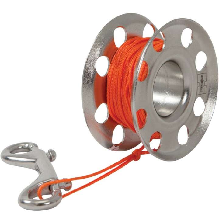 Highland Edelstahl Spool Orange Line ca 30 m, mit Double Ender