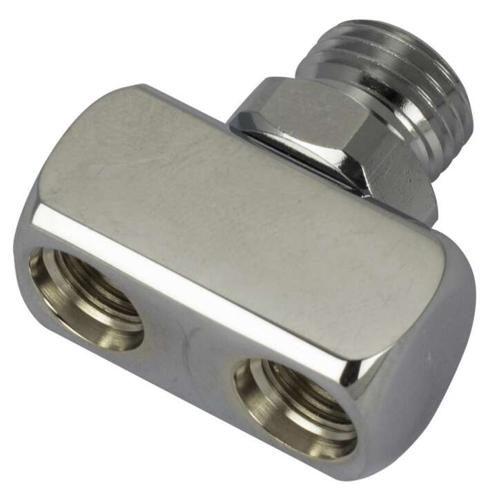 Scubaforce Adapter Mitteldruck Verteiler Splitter 1x 9/16" M zu 2x 3/8" W