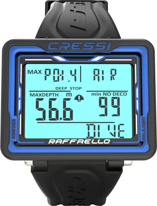 Cressi Tauchcomputer Raffaello schwarz/blau