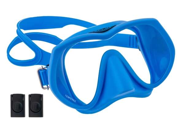 Tecline Tauchermaske Frameless SuperView blau
