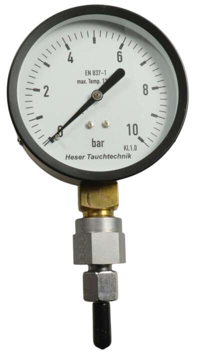 Heser Präzisions-Mitteldruck Prüfmanometer 0-10 bar