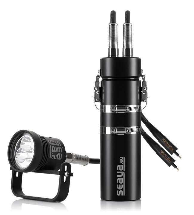 Seaya Tanklampe, Tauchlampe LED 70W Spot mit Akkutank 13,8Ah mit E/O Cord Kabel