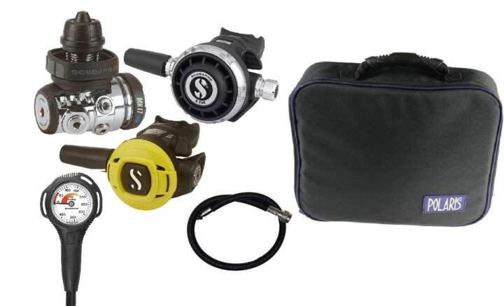 Scubapro Atemregler Set MK17 EVO2 G260, S270 Octopus Supersparset mit Tasche, Finimeter und Inflatorschlauch