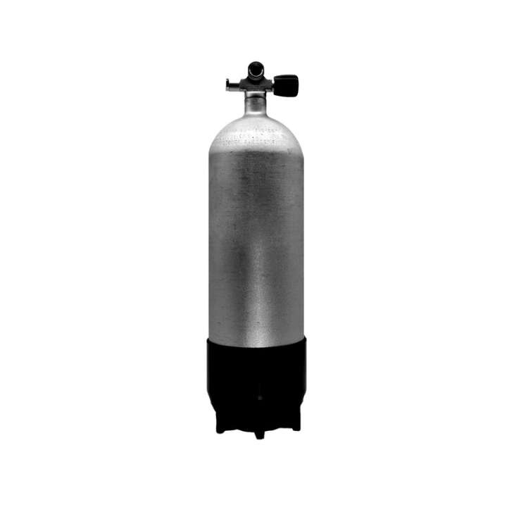 Faber Tauchflasche, Sidemount 7 L/230 bar "Hot Dipped" mit Standfuß und Brückenventil 12544RE