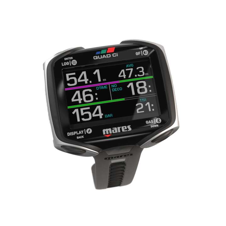Mares Tauchcomputer Quad Ci luftintegriert - schwarz/silber