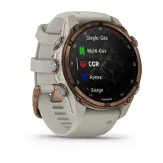 Garmin Tauchcomputer Descent™ Mk3i – 43 mm, goldfarbend mit Silikonarmband