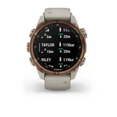 Garmin Tauchcomputer Descent™ Mk3i – 43 mm, goldfarbend mit Silikonarmband